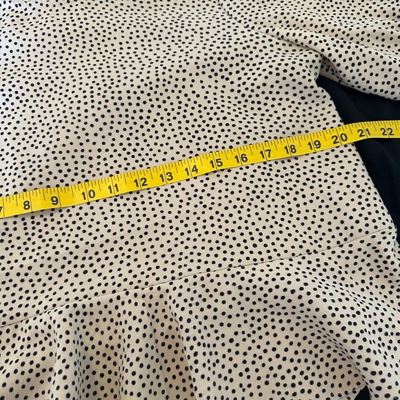 Zara Cream and Black Polka Dot Blouse - Picture 9 of 10